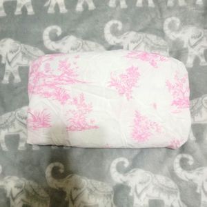 Baby Girls Pink and White Crib Sheet